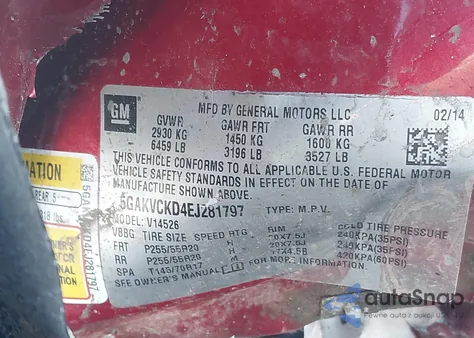 2014 Buick Enclave Premium from USA, damaged, VIN 5GAKVCKD4EJ281797